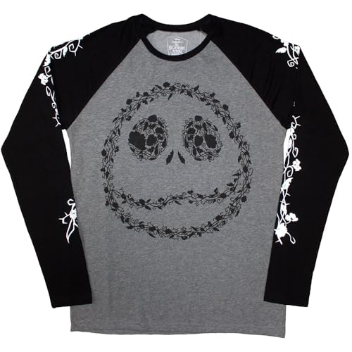 The Nightmare Before Christmas Floral Jack t-shirt manches longues raglan noir XXL