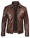 Blingsoul Real Lambskin Brown Leather Jacket for Men | [1100374] Wick Cognac, L