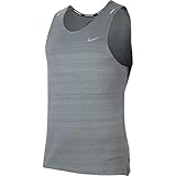 Nike Mens Tank Top/Singlet Dri-Fit Miler, Smoke Grey/Reflective Silv, CU5982-084, L