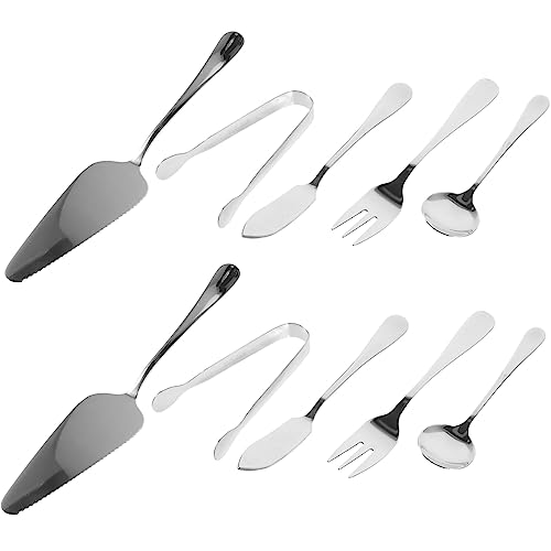 Alipis 16-piece Baking Tool Set Cake Spatula Tongs Forks Spoons Cake Cutting Tool Essential for Home Bakery