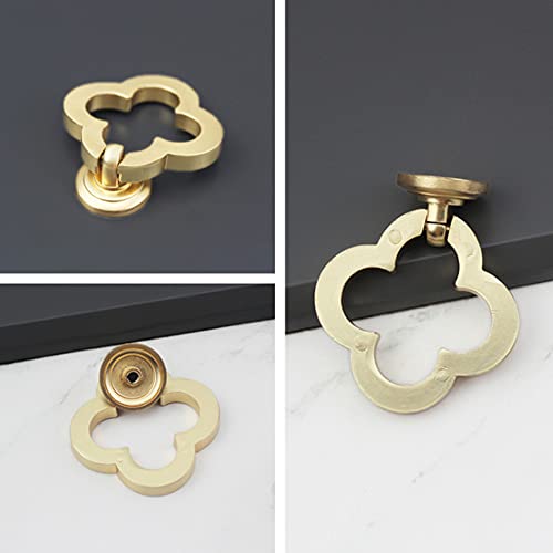 Brandname Rr-Ruoshui Flower Cabinet Pulls Gold Drawer Knobs For Dresser Closet Cupboard Wardrobe Kitchen Home Bedroom Hardware Decorative 6 Pieces #TOP7