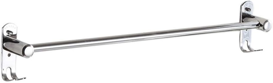 Kitchen Storage Chrome Towel Rack Single Rod Hook Bathroom Rack Wall-Mounted Towel Storage Rack Punch-Free SUS 304 Stainless Steel 40 cm /15.75 Inches for Bathroom and Kitchen Multifu