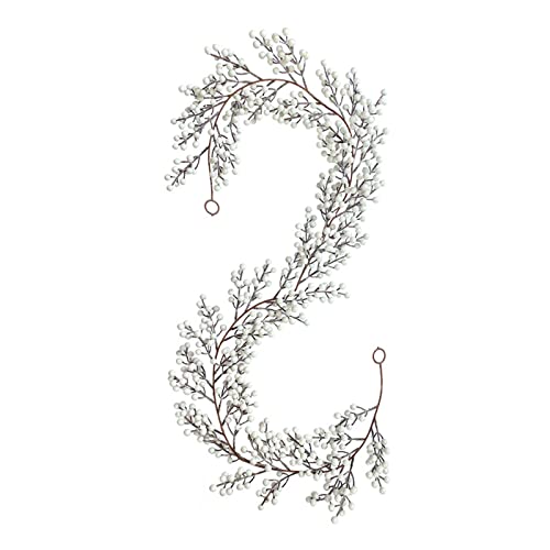 5.9 FT White Berry Christmas Garland Artificial...