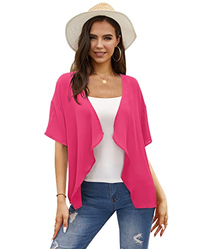 STYLEWORD Kimonos for Women Lightweight Summer Cardigan Casual Loose Beach Swim Cover Up4