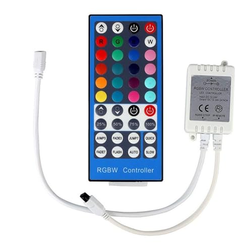 Contrôleur RGBW 12-24V avec télécommande 40 touches pour bande lumineuse