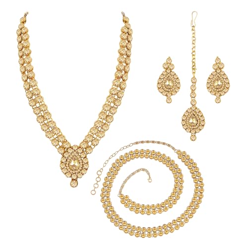 Image of Peora Traditional Ethnic Kundan Pearl Traditional Jewellery Set Gift for Women