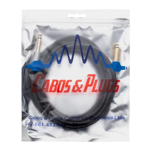 Cabos & Plugs - Cabo de Guitarra P10 Mono Ts - P10 Mono Ts Instrumento Studio Audio (1.5m)