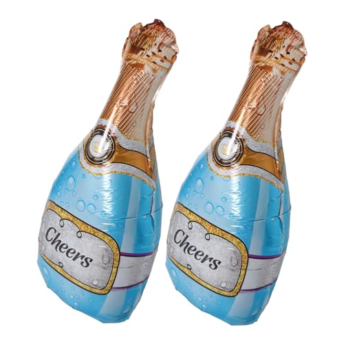Cabilock 2 Piezas Globos de Foil Forma de Botella de Vino Decoraciones para Cumpleaños Fiestas de Solteros y Bodas Globos de Aluminio Reutilizables para Eventos