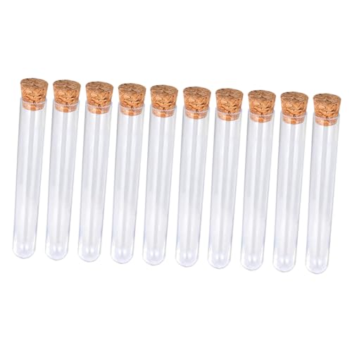 NAMOARLY 24pcs Cork Test Tube Experiment Test Tube Containers with Lids Vials with Caps Sample Testing Vials Candy Vials Test Tube with Cork Storage Container Science Test Tubes Plastic