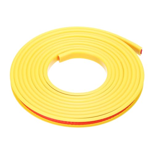 QUARKZMAN U-Form Kantenband, 9,8ft x 2/5in TPE Selbstklebende Furnierkante, Sperrholz Kantenabschluss Flexibler Möbelkantenschutz für Arbeitsplatte Schrankregal (Gelb).