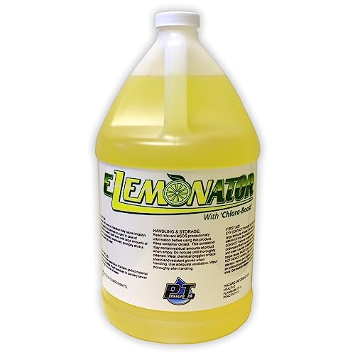 Elemonator with Chlora-Boost (1G) - Liquid House Wash Surfactant for Siding, Roof & Concrete Cleaning. Works great as Soft Wash Soap. Sodium Hypochlorite Bleach Additive