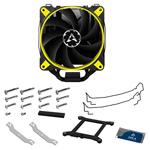 Arctic Freezer 33 eSports One – Dissipatore di processore semi-passivo con ventola Bionix da PWM 120 mm, Dissipatore per CPU fino una potenza di raffreddamento di 320 Watt (Giallo)