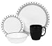 Corelle Livingware 16-Piece City Block Design Dinnerware, with Service for 4, Features Chip and Break Resistant Glass, is Microwave, Oven and Dishwasher Safe, with Bold and Bright Patterns, Scratch and Fade Resistant, with Stackable Design for Easy Storage