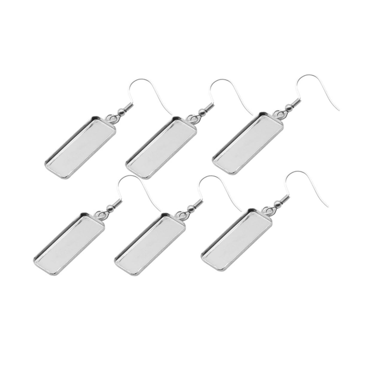 Operitacx 150 Piezas bandeja de metal pendientes de bisel en joyero pendientes ajuste del bisel suministros para hacer aretes joyas Accesorios Pedalier suministros para manualidades