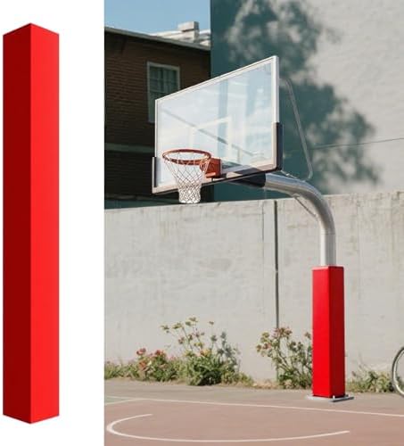 Heavy Duty Basketball Pole Pads, Thickened Sponge Padding, Durable Safety Crash Cushion for 180cm/70.9in Outdoor Poles, Square Protective Rod Covers