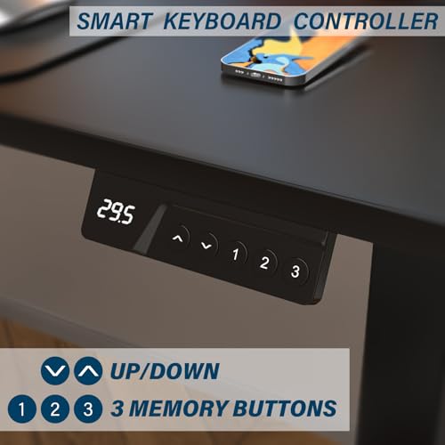 Image of Kingant Standing Desk, 32x24 Inch Electric Height Adjustable Computer Desk