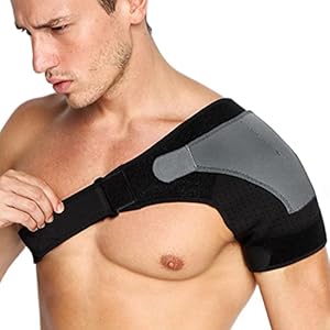 Teksome Shoulder Brace – Ventilate Shoulder Wrap,Sports Shoulder Strap Stability & Recovery Relieve Discomfort Guard for People With Injuries