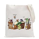 POFULL Zelda Game Fan Tote Bag Video Game Inspired Gift Unique Gift For Gamers (Zel-da Coffee Tote Bag)