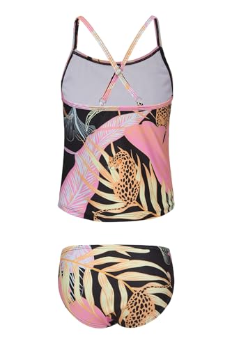 Image of Girls Two Piece Tankini Swimsuits Tie Dye Bathing Suit Kids Hawaiian Swimwear Set 3-16 Years
