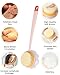 Sahasea Back Scrubber for Shower, Shower Brush for Body with Bristles and Loofah, Bath Brush Long Handle for Shower, Back Washer for Bath and Dry Brush, Body Shower Brush for Men Women Elderly Pink