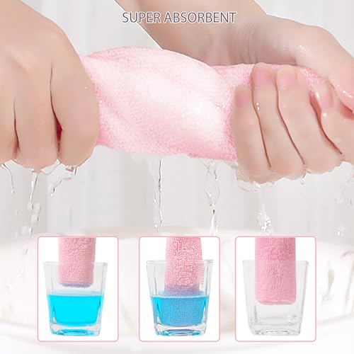 Image of 12 Pack Baby Washcloths 100% Cotton - Small Terry Wash Cloths 8 inch x 8 inch Soft Face Washcloth for Hand Body Sensitive Skin Thin Absorbent Wipes for Newborns Infant