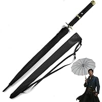 Swords and more One Piece Umbrella, 16K Premium Version, Large Katana Samurai Sword Umbrella, Storm Resistant with Long Handle, Zoro's Shuusui