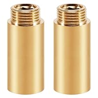 Messing Hahnverlängerung 1/2 Zoll x 50 mm, 2 Stück RohrverläNgerung Messing, 1/2 IG x 1/2 AG, DN15 Gewindeverlängerung Verlängerung Fitting, Verlängerung für Leitungsinstallation
