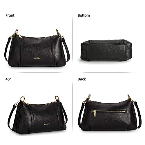 Image of DORIS&JACKY Leather Shoulder Handbags For Women Medium Designer Crossbody Purse And Bags With Two Detachable Straps