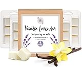 AIRA Soy Tart - Organic, Vegan, Kosher, Scented Soy Wax Cubes w/ Essential Oil Blends - No Chemical 100% Soy Wax Melts for Electric/Tealight Melters - Hand-poured Soy Tarts - Vanilla Lavender - 4 Pack