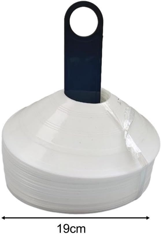 50 Pack Soccer Training Cones - Assorted Colors, White