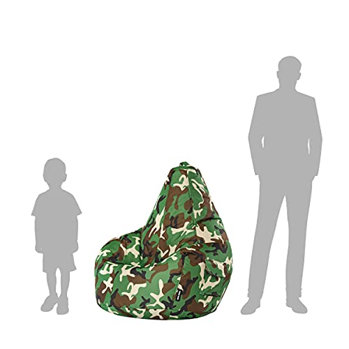 Green Bean© 2er Set Sitzsack + Hocker - fertig befüllt - robust waschbar schmutzabweisend - Kinder & Erwachsene Bean Bag… – Bild 7