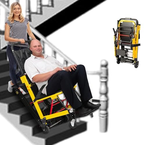 zhyunvd Salvaescaleras Portátil,Silla Portátil Plegable para Escaleras,Silla De Ruedas Plegable para Subir Escaleras para Personas Mayores Discapacitadas A