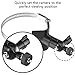 Universal Adjustable Stainless Mount Bracket Outdoor Security Camera 360 Degree Hoop Hose Clamp Pipe Poles Mount No-Drill Holes Compatible with Reolink/Nest/Arlo/Eufy/Wyze and Other Camera (Black)