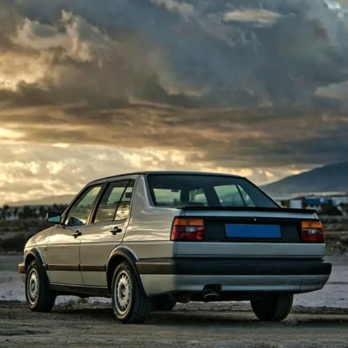 Aileron d'aile coffre arrière VW Jetta Mk2 becquet finition noir mat - 6