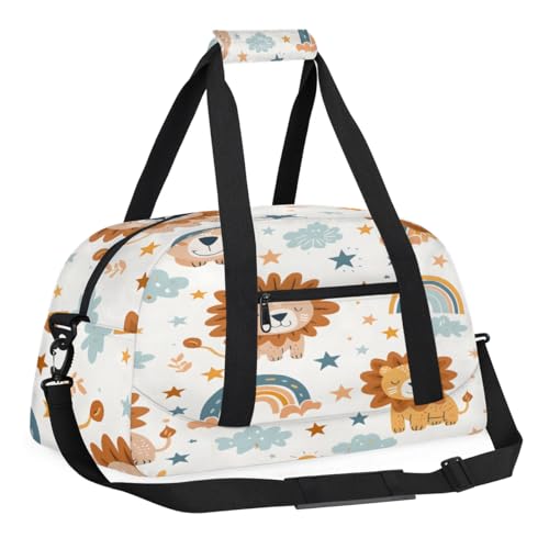 Lion Kids Duffle Bag, Overnight Weekender Bag Travel Duffle Bag Carry-On Tote for Swim Sport Gym Bag for Boys Girls3