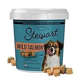 Stewart Single Ingredient Freeze Dried Raw Dog Treats, Wild Salmon, 2.75 Ounce, Approx. 55 Pieces per Resealable Tub, Training Treats or Meal Topper, High Protein, Grain Free, Gluten Free