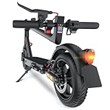 E Scooter mit Straßenzulassung, 350W (500W Peak), 25-30km Reichweite, Doppelbremse, APP-Verbindung, 3s Klappbar LED-Licht & Reflektoren E Roller für Erwachsene