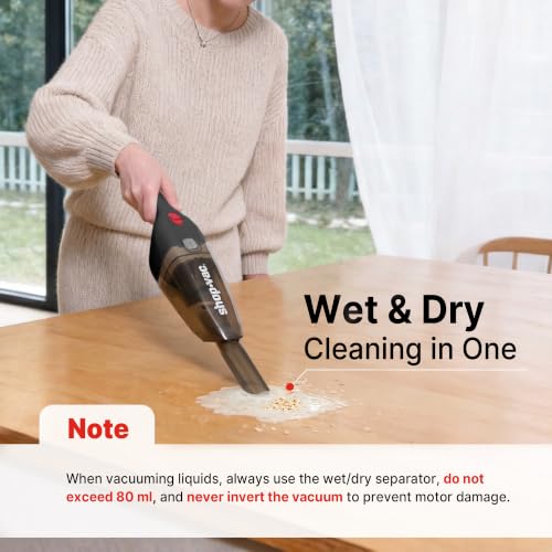 Image of Shop-Vac Wet /Dry Handheld Vacuum Cordless, Wall-Mounted Hand Vac, Black