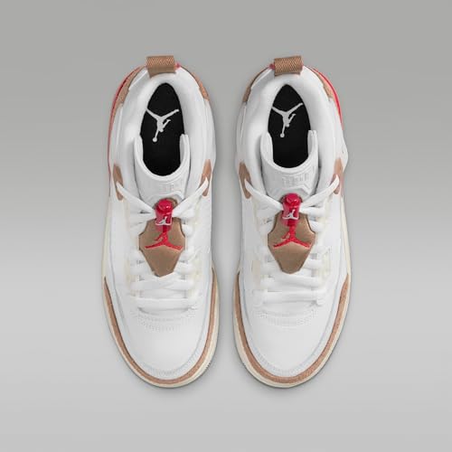Jordan Spizike Low Big Kids' Shoes (White/Desert Camo/Sail/Fire Red)4