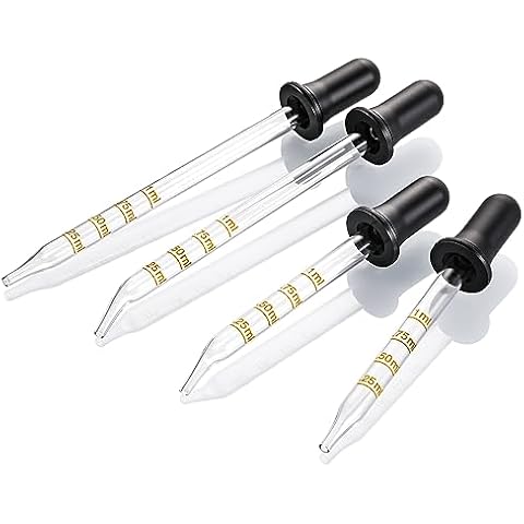 LANDNEOO 4 Pack Glass Eye Droppers Cover