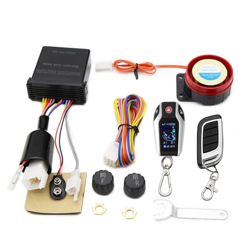 Alarma de motocicleta bidireccional con pantalla LCD y sensor de presión para neumáticos