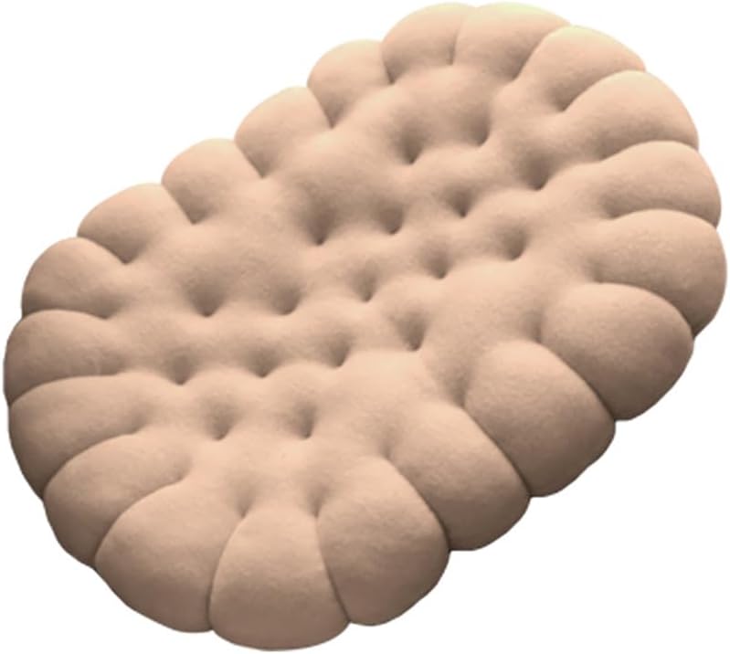 vctops Chair Pad Seat Cushion Super Soft Warm Chair Cushion Biscuit Shaped Seat Pad Floor Cushion for Home Kitchen Dining Room Office Tatami (Camel,16"x20")