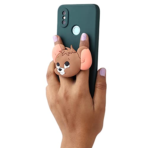 Image of Cute Anime Mobile Holder Grip & Stand for Phones, Finger Selfie Holder. Mobile Socket Grips for Smartphones, Designed for Kids and Teens.