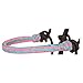 Classic Equine Braided Rawhide Rope Halter, Pink/Turquoise