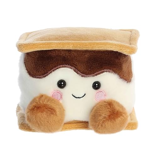 Aurora® Adorable Palm Pals™ Toastee S'More™ Stuffed Animal - Fun Collectible Plush for Kids and Adult Collectors - Perfect for Decorating Rooms and Birthday Gifts - Brown 4.5 Inches