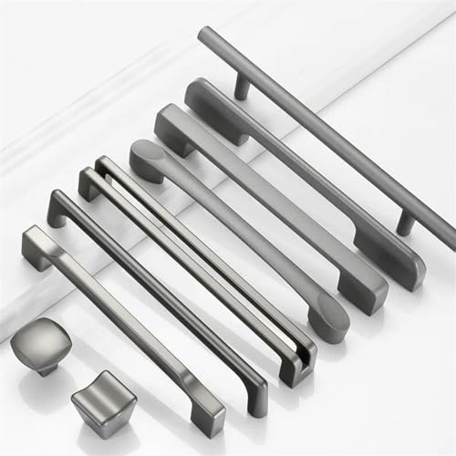 Poignée de meuble en alliage d'aluminium gris étoilé quincaillerie premium de cuisine - 2