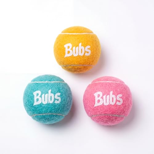 Pelotas mordibles BubS para perros y gatos, pack de 3