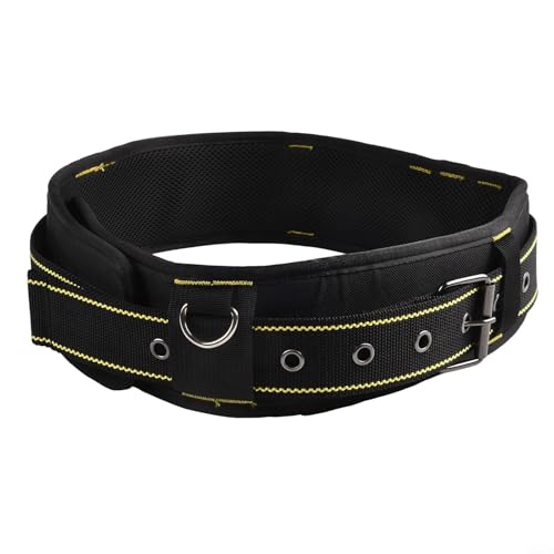 Cinturón de herramientas ajustable resistente con bolsas desmontables, hecho de tela Oxford 1200D impermeable y resistente al desgaste para uso profesional (B)