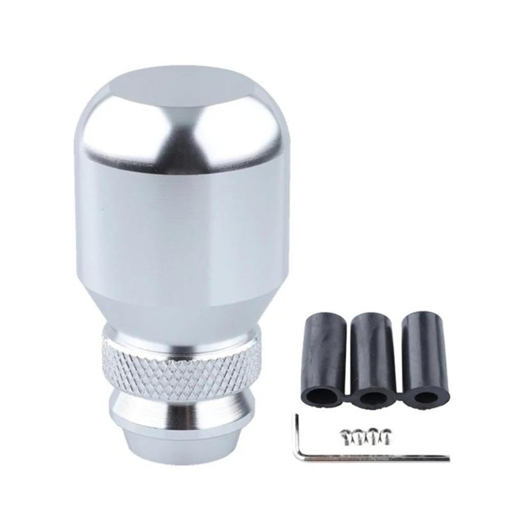 Hyasdbwe Silver Gear Shifters Knob Manual Automatics Gear Shifters Knob Shifters Lever Car Modification Gear Shift Handball Gear Shifter Parts(Silver)