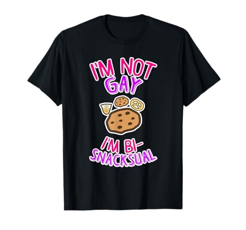 Funny Bi Pride Shirt Bisexual LGBTQ Bi-Snacksual T-Shirt
